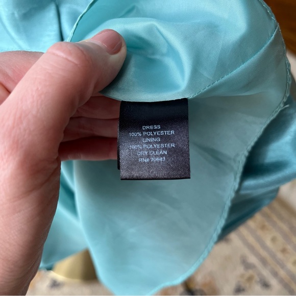 Cocktail Dress Light Teal 50s Inspired Sz 4P - Picture 10 of 16